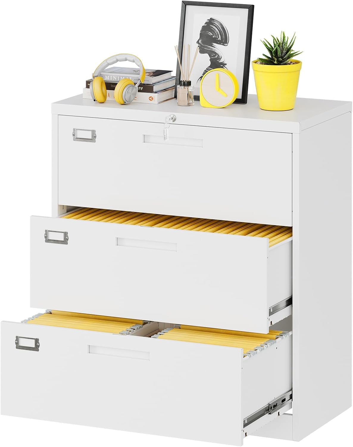 Credenza Office Storage - Armoire de classement latérale, organisateur de