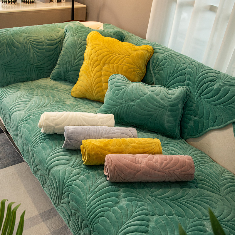 Office Furniture Dimensions - Housse de canapé en peluche épaissie