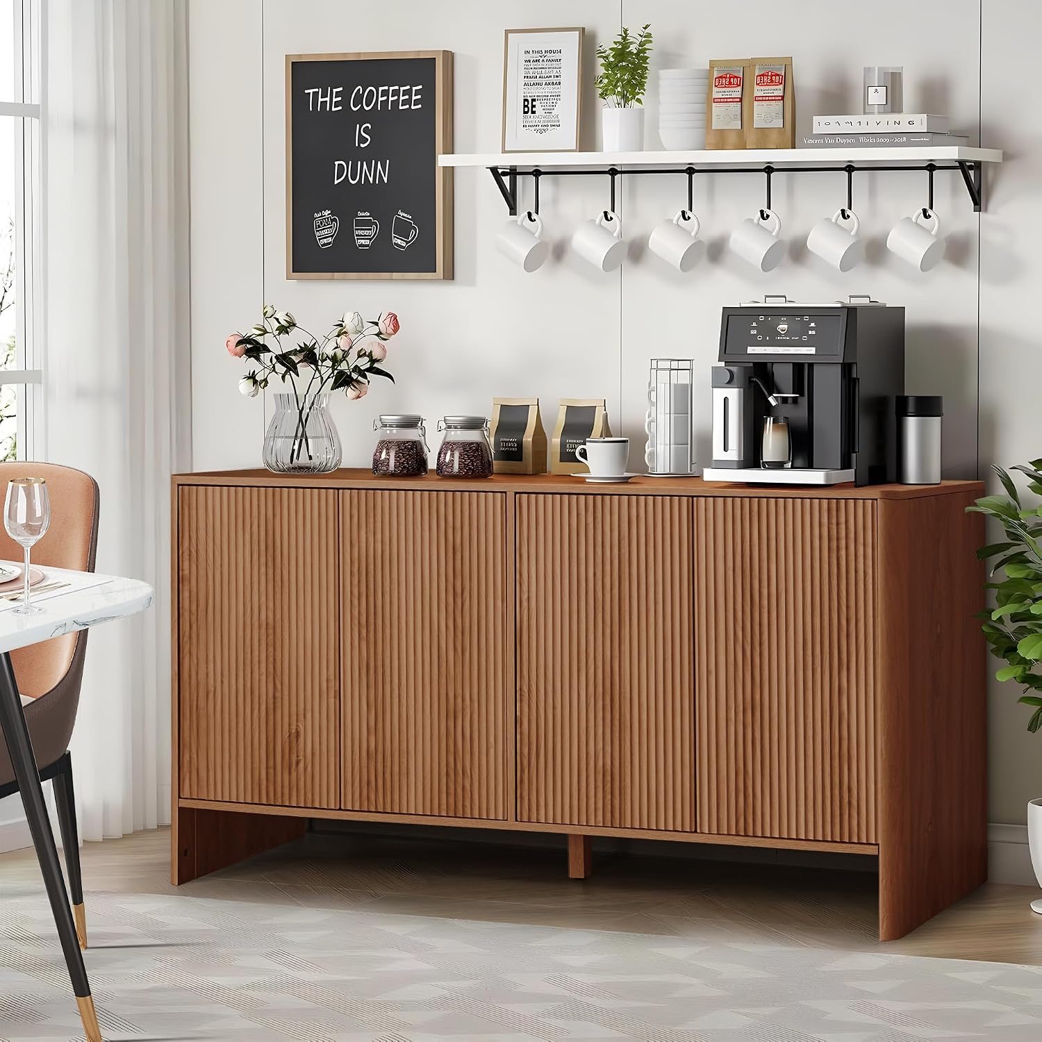Buffet en noyer, meuble de ran - Credenza Office Storage avis et prix