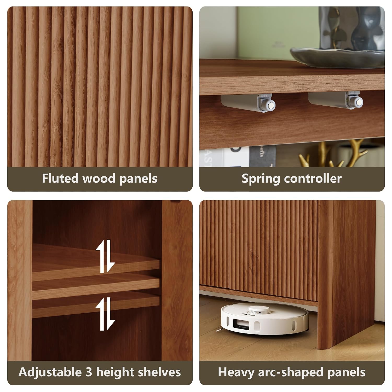 Buffet en noyer, meuble de ran - Credenza Office Storage avis et prix