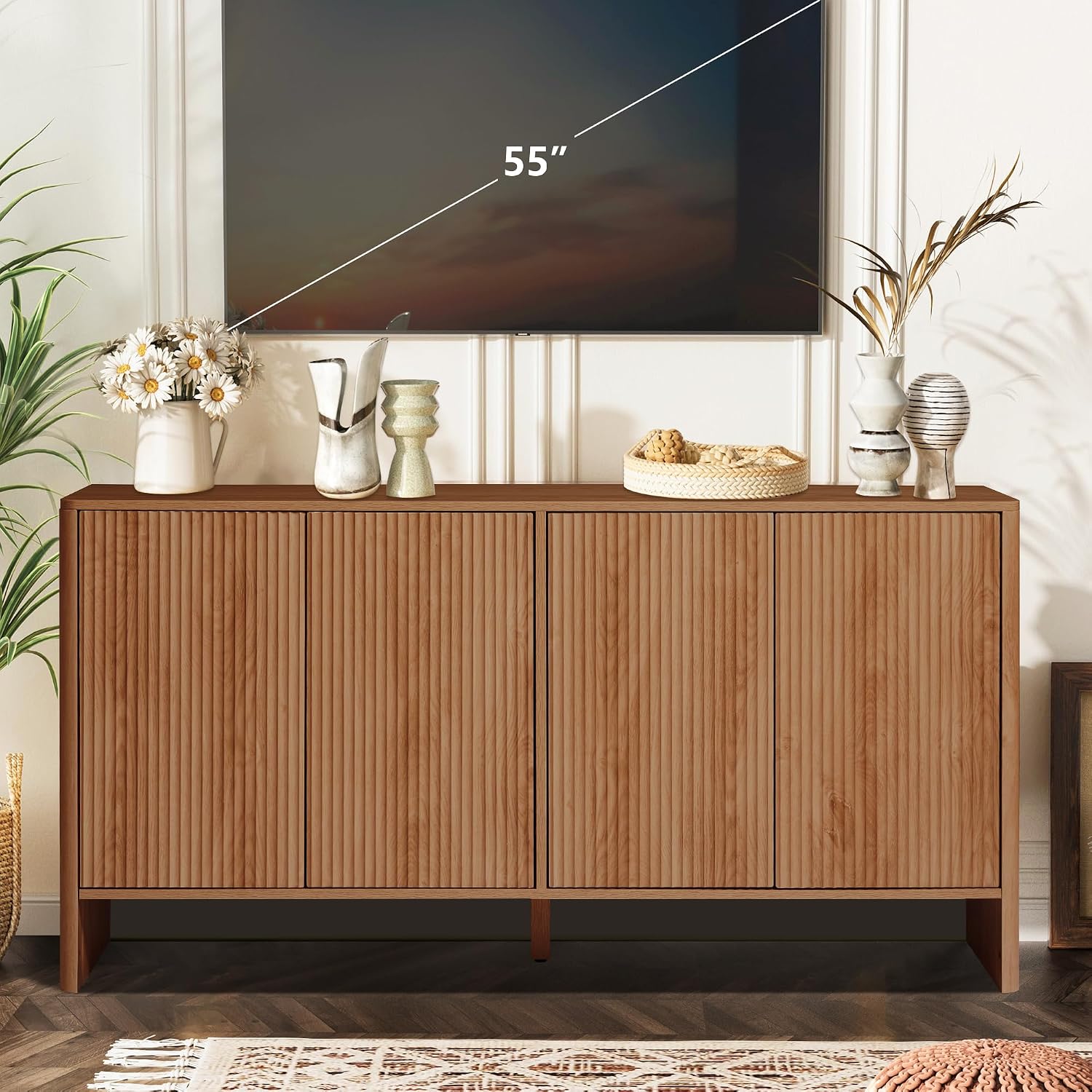 Buffet en noyer, meuble de ran - Credenza Office Storage avis et prix