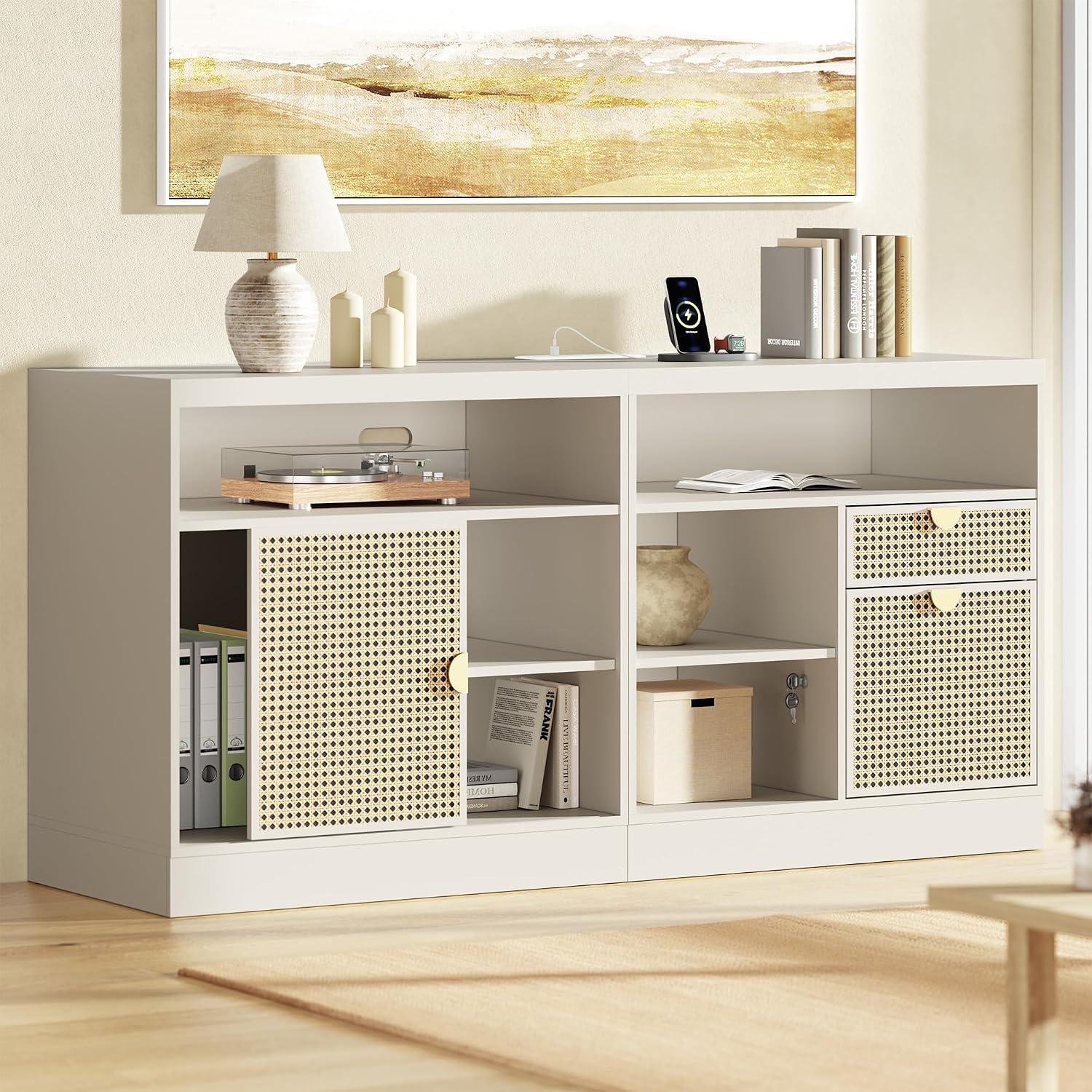 Buffet de 63 pouces avec 2 tir - Credenza Office Storage avis et prix
